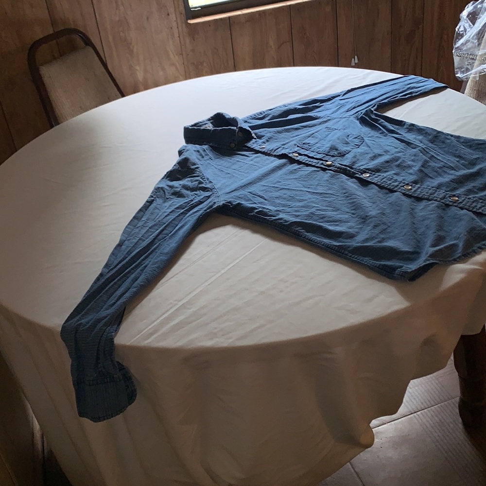 Blue Button Up - Picture 11 of 17